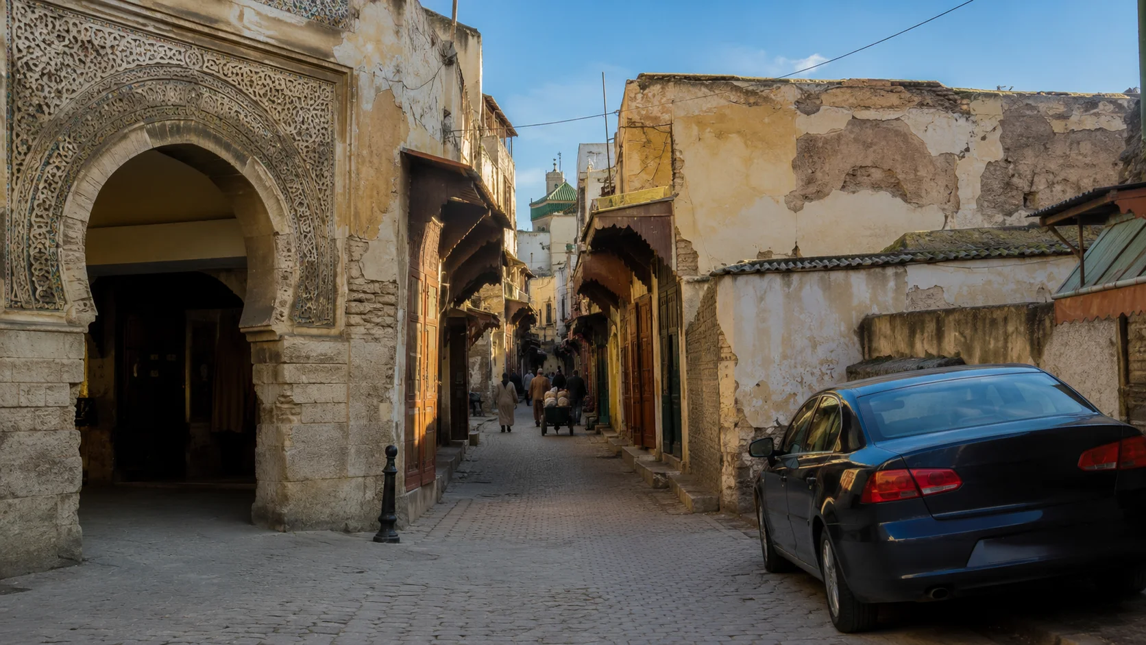 نقل الأمتعة في المدينة القديمة بفاس